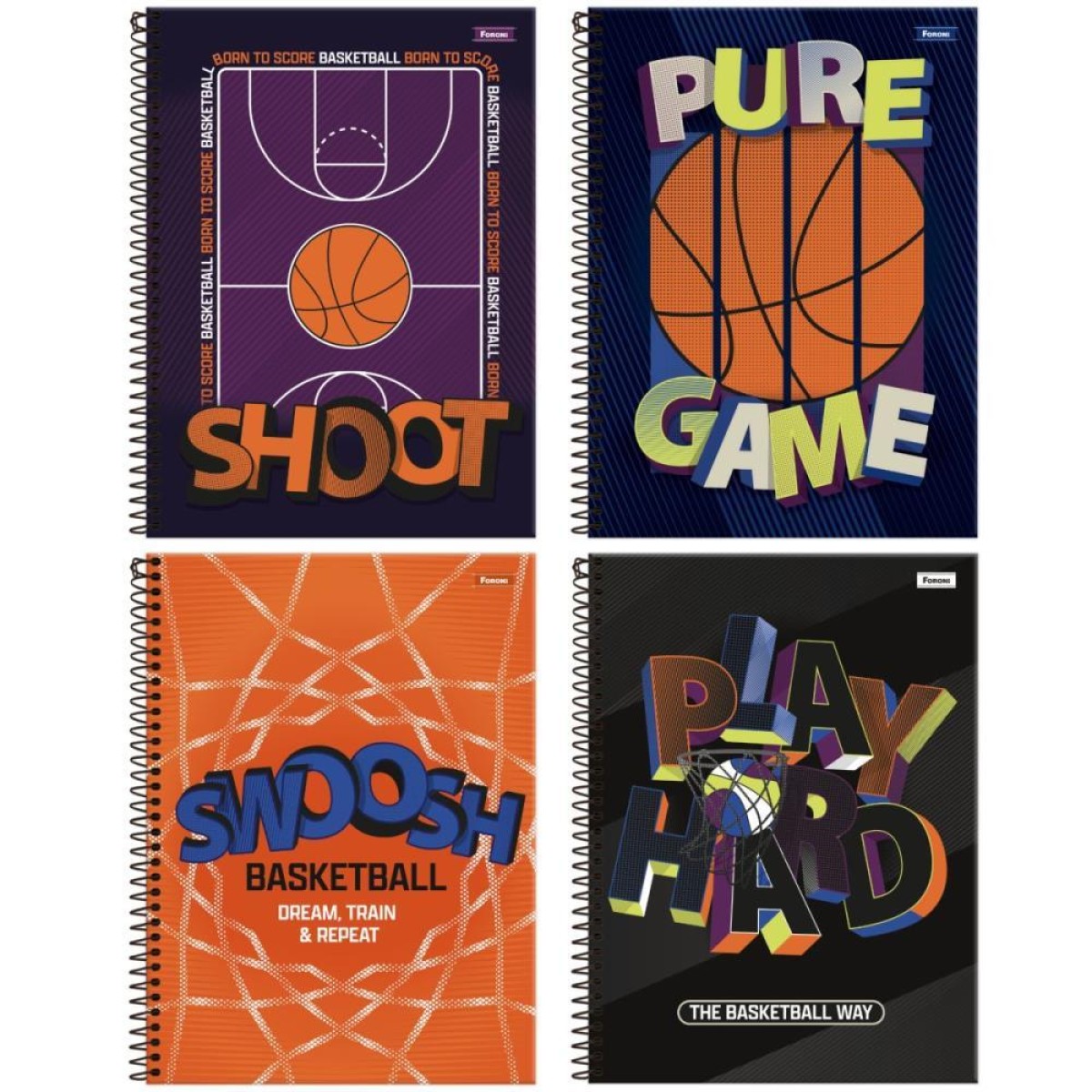 Caderno 10x1 Capa Dura Hoop 160fls