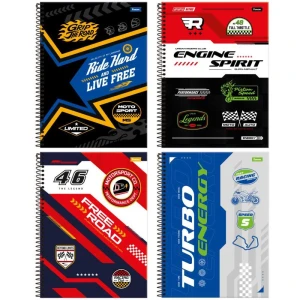 Caderno 10x1 Capa Dura Roadclub 160fls