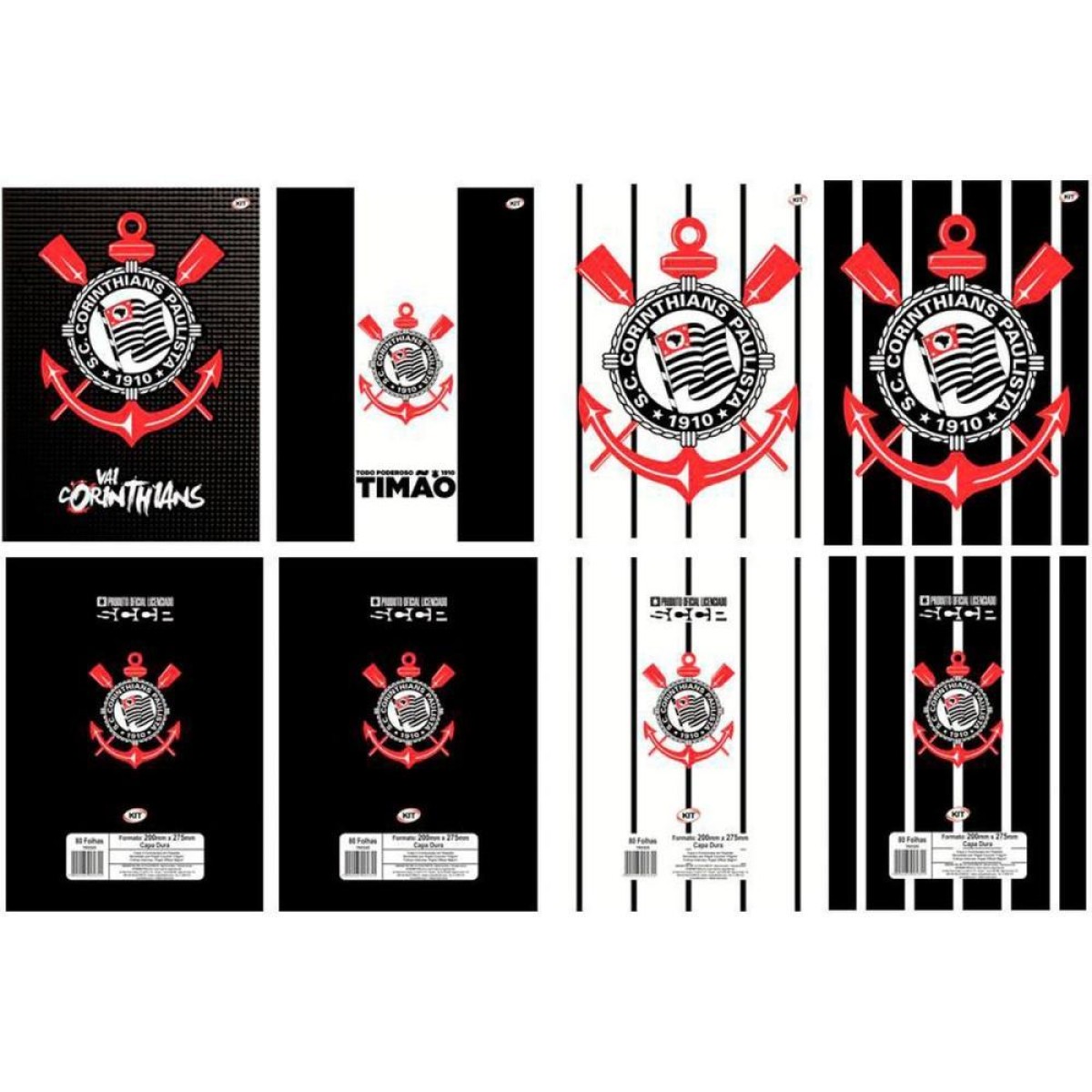 Caderno Brochurao Capa Dura Corinthians 80fls.