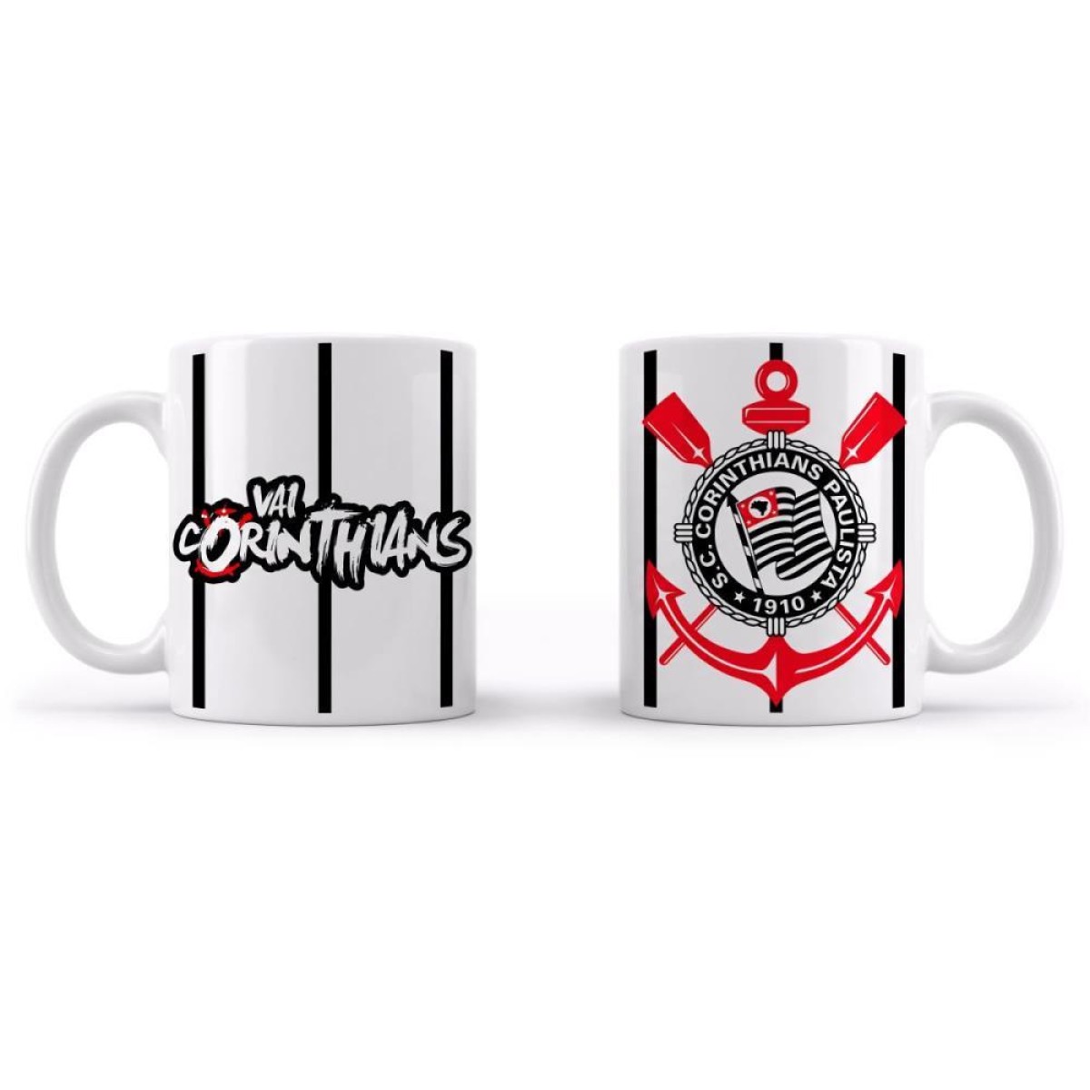 Caneca Decorada Corinthians Porcelana 300ml