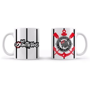 Caneca Decorada Corinthians Porcelana 300ml