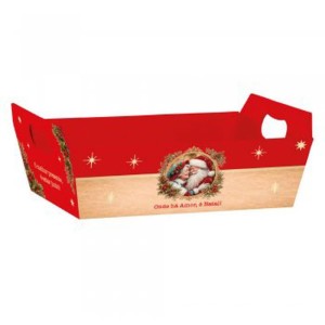 Cesta De Papel Magia De Natal P 21,5x8x15cm