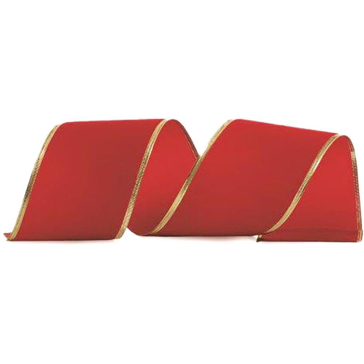 Fita Aramada Natal 100mmx4,57m Veludo Vermelho