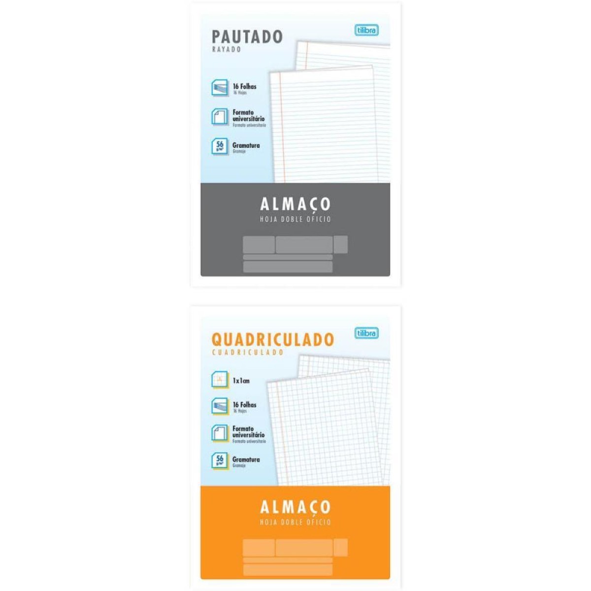 Papel Almaco Pauta E Margem 203x277mm