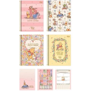 Caderno 10x1 Capa Dura Pooh 160fls Capa Unica