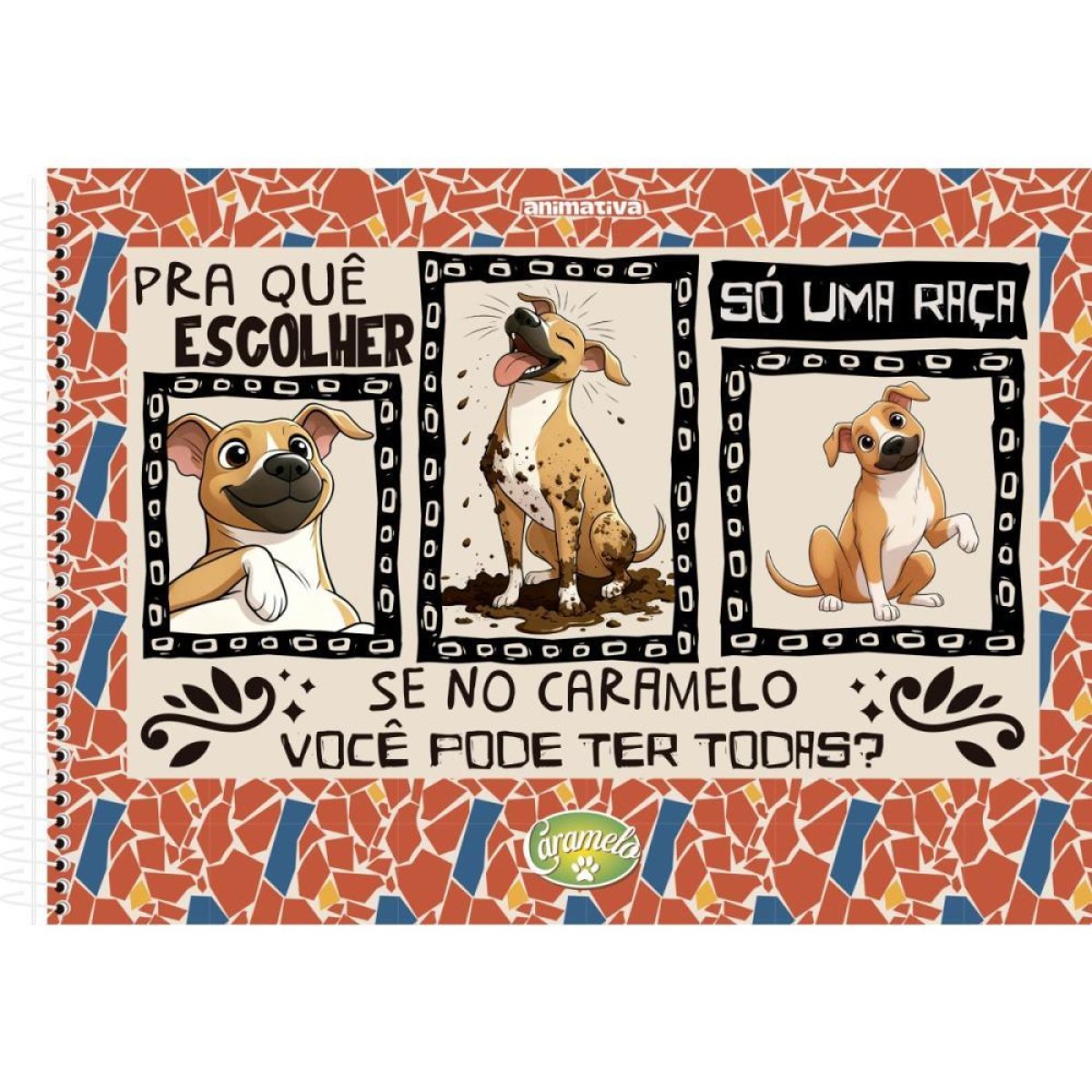 Caderno Desenho Univ Capa Dura Caramelo 80fls