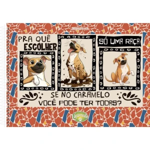 Caderno Desenho Univ Capa Dura Caramelo 80fls