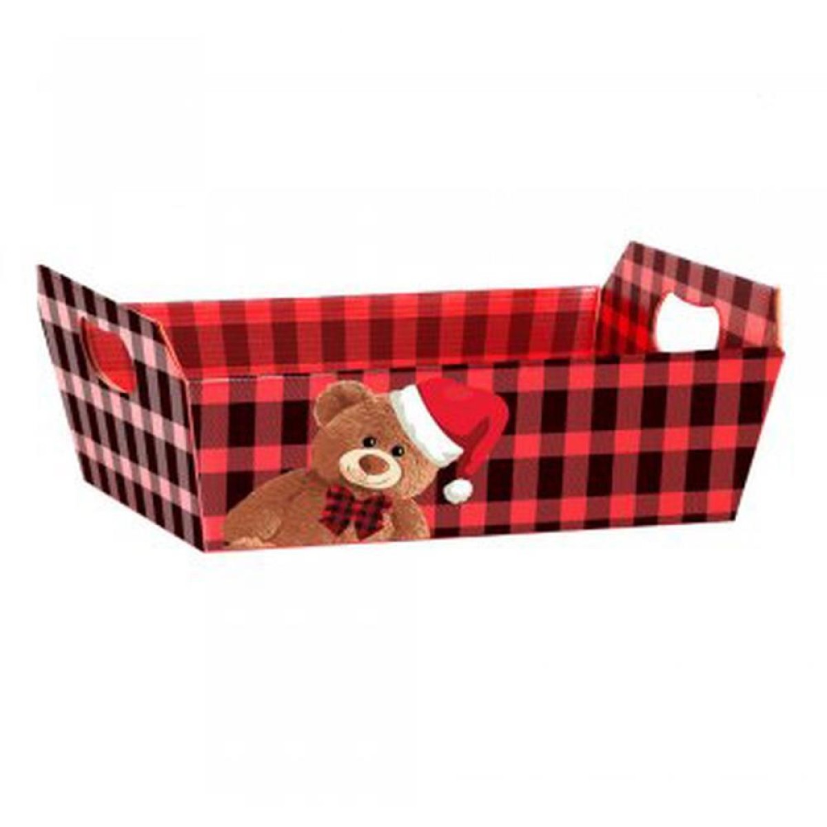 Cesta De Papel Urso Teddy Noel P 21,5x8x15cm