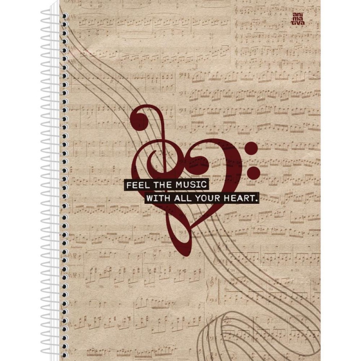 Caderno Musica Universitario Cd 80fls