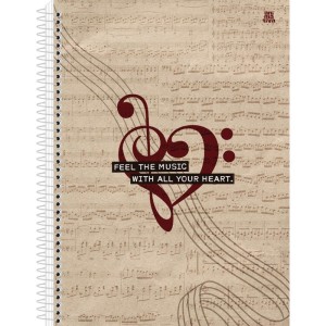Caderno Musica Universitario Cd 80fls