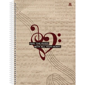 Caderno Musica Universitario Cd 80fls