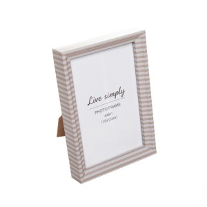 Porta Retrato Soft Line Bege Mdf/vidro 10x15cm