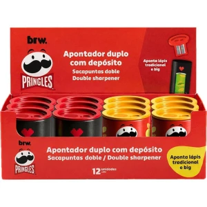 Apontador Com Deposito 2 Furos Pringles Lata Big/pad.2cor