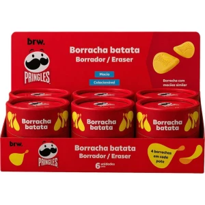 Borracha Decorada Pringles Batata 6 Potes X 4un.