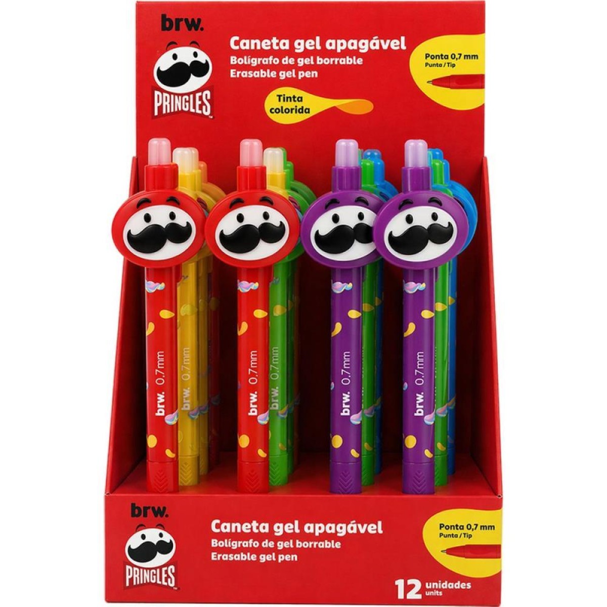 Caneta Apagavel Pringles Gel 0.7mm 6cor