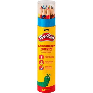 Lapis De Cor Sextavado Play-doh 12 Cores