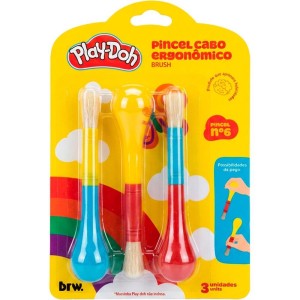 Pincel Escolar Play-doh Redondo Cabo Ergonomico