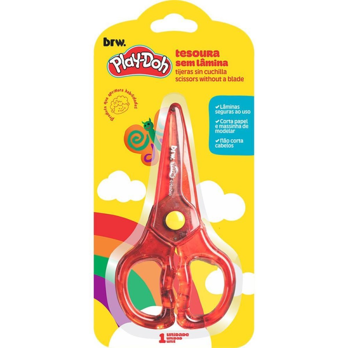 Tesoura Escolar Play-doh S/lamina 13cm.