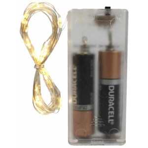 Artigo Para Decoracao Fio De Led Quente 20led 2mts