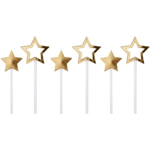Artigo Para Decoracao Estrela Topper Dourado