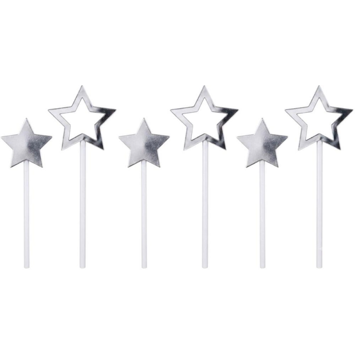 Artigo Para Decoracao Estrela Topper Prata