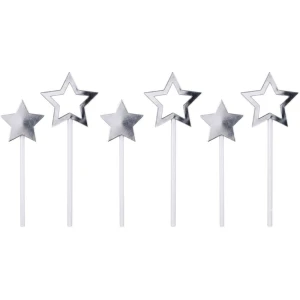Artigo Para Decoracao Estrela Topper Prata