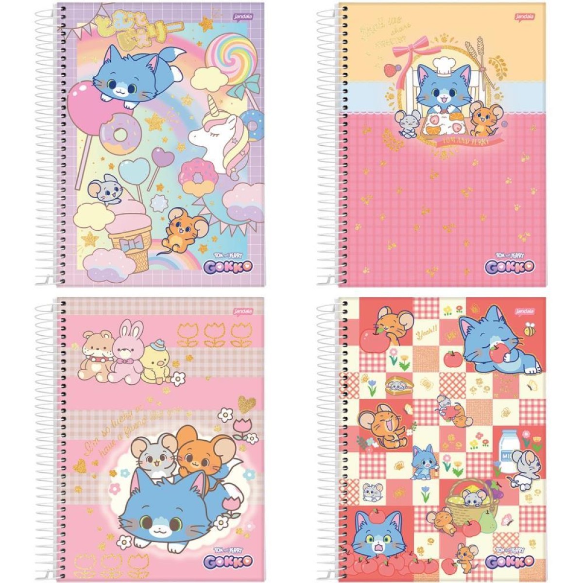 Caderno 01x1 Capa Dura Gokko Tom & Jerry 80fls.