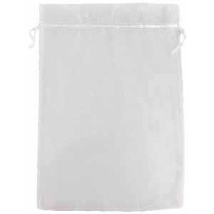 Saco De Organza Branco 20x30cm