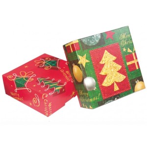 Caixa De Natal Flexivel P/bijouteria 8,5x8,5x3,5cm
