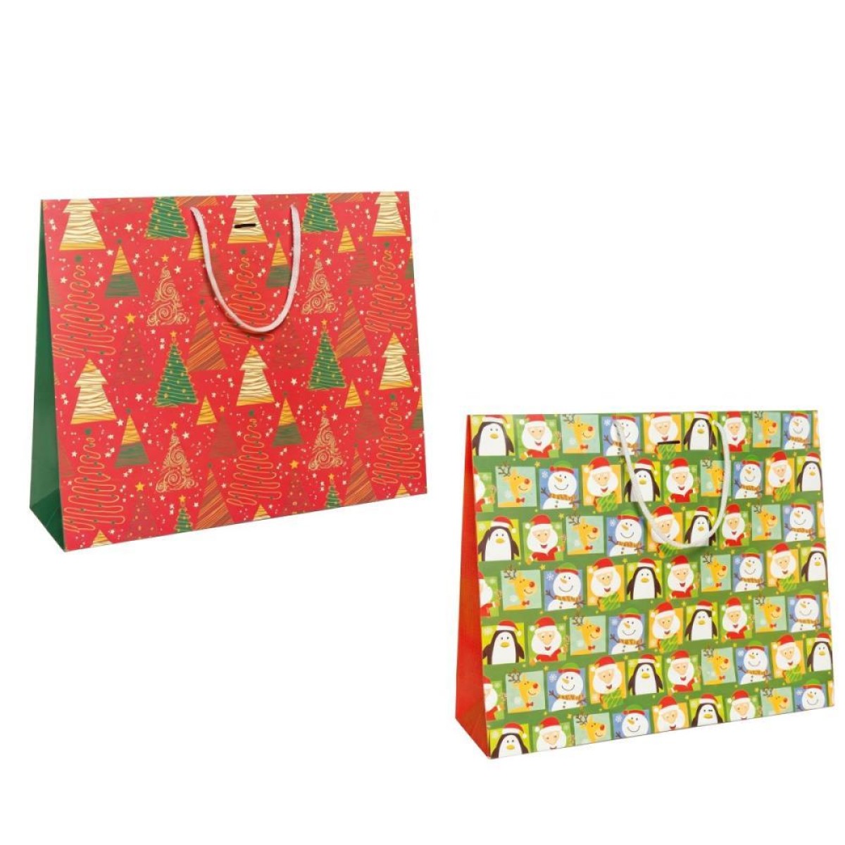 Sacola Para Presente Natal Horizontal 40x32x12cm (s)