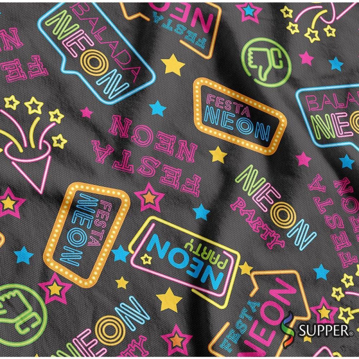Tnt Estampado 1,40m 40g Festa Neon