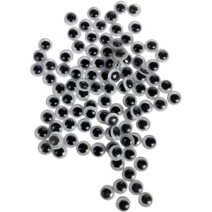Artesanato Olho Movel 8mm Preto