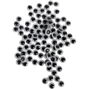 Artesanato Olho Movel 8mm Preto