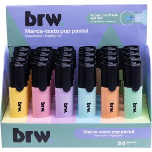 Caneta Marca Texto Pop Pastel 6 Cores