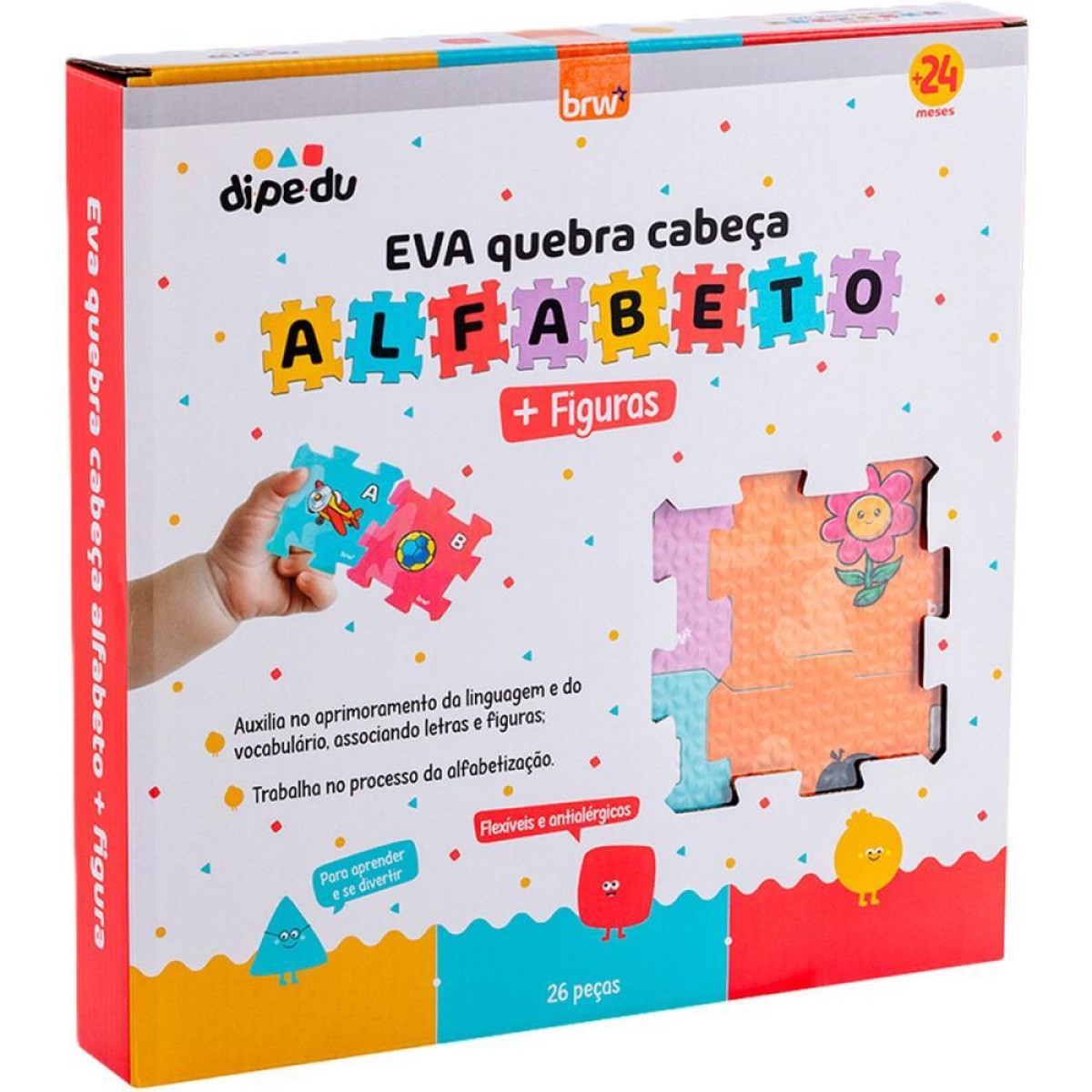 Brinquedo Pedagogico Eva Dipedu Quebra-cabeca Alfab.26p