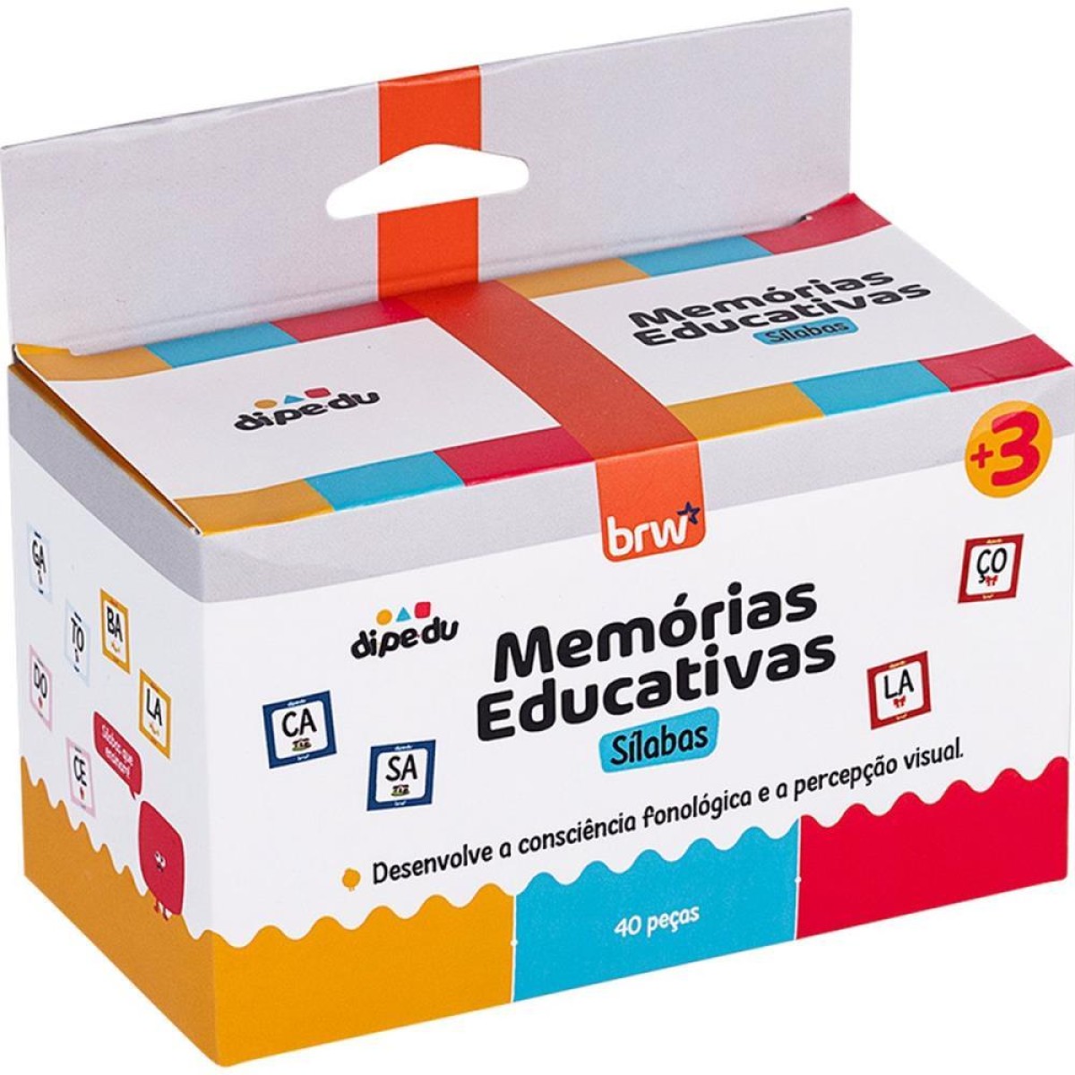 Brinquedo Pedagogico Dipedu Memoria Silabas 40pcs