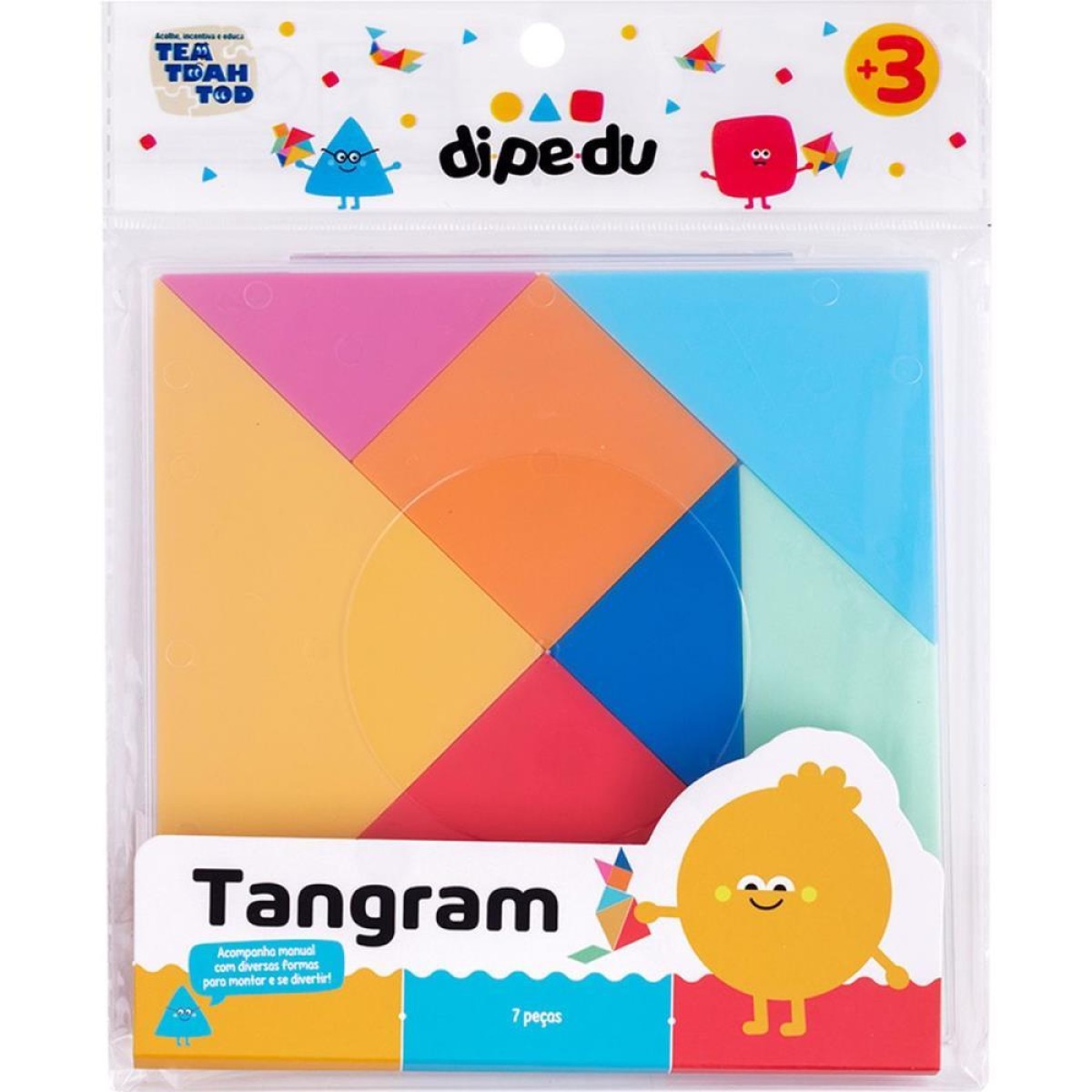 Brinquedo Pedagogico Dipedu Tagran Plastico 7pcs
