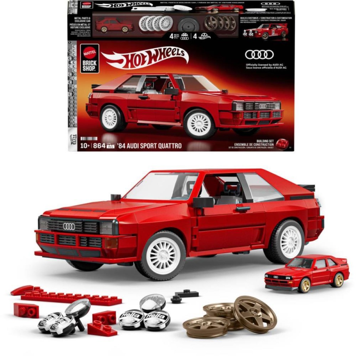 Hot Wheels Brick Shop Elite Series Audi 1:16 864pcs