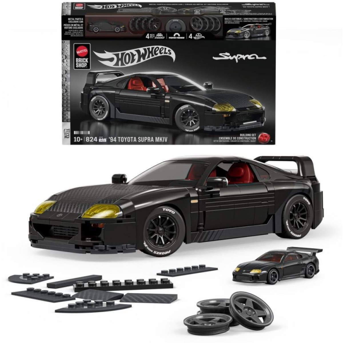 Hot Wheels Brick Shop Elite Toyota Supra 1:16 824pc