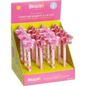 Caneta Gel Brilhae Apag.0.7mm+lip Stick