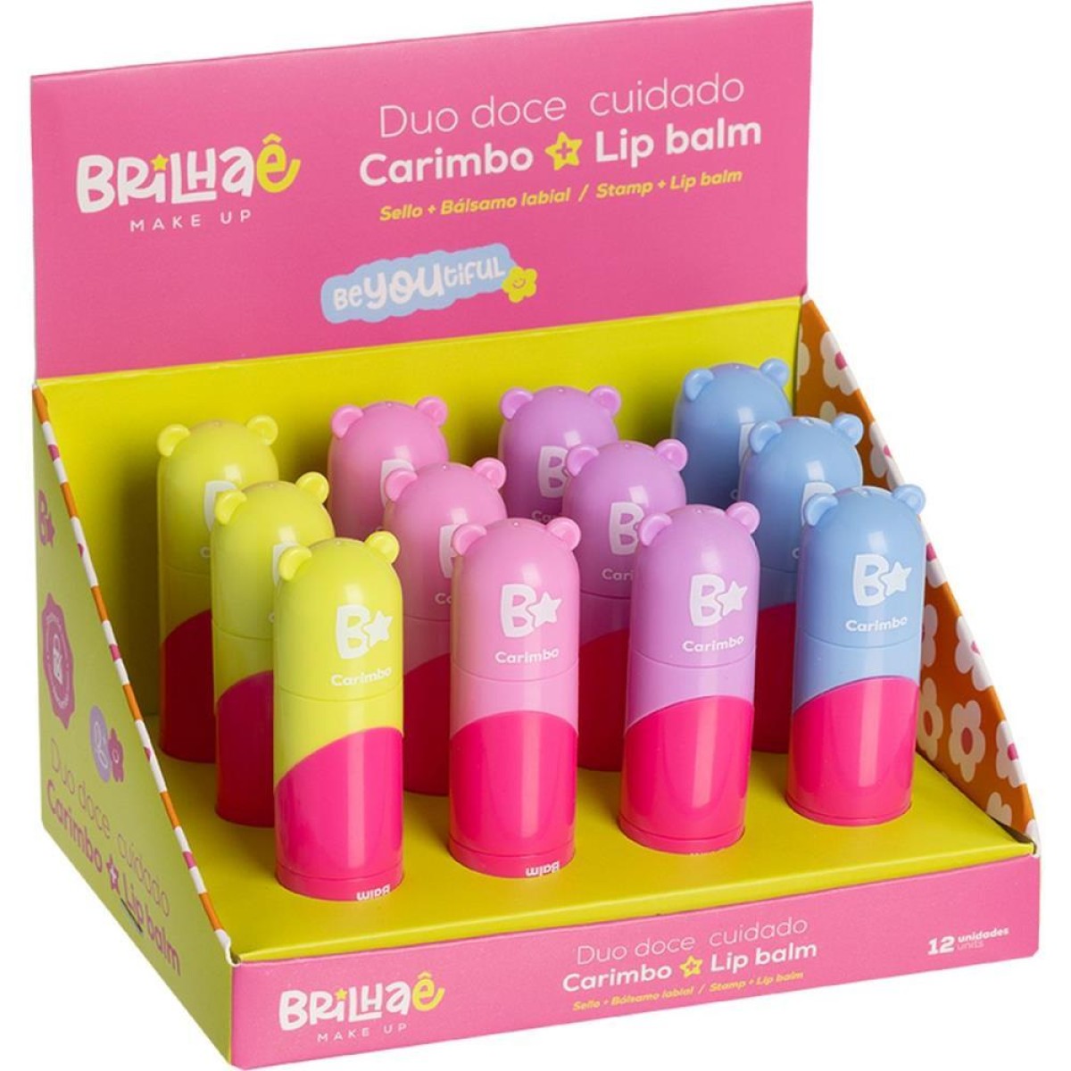 Carimbo Pedagogico Brilhae 4mod+lipbalm Duo Doce