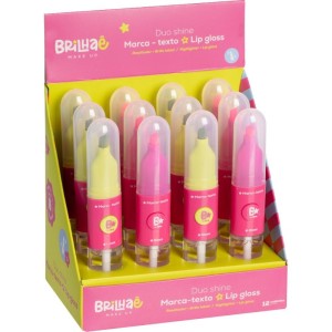 Caneta Marca Texto Brilhae Duo Shine + Lip Gloss