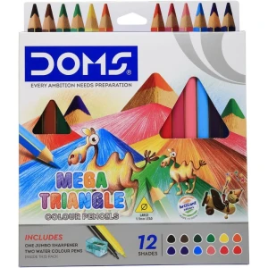 Lapis De Cor Jumbo Doms Mega Triangle 14pecas