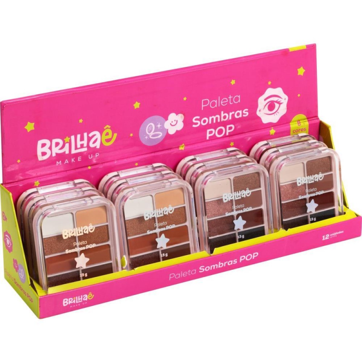 Maquiagem E Beleza Brilhae Paleta Sombra 8 Cor.13g