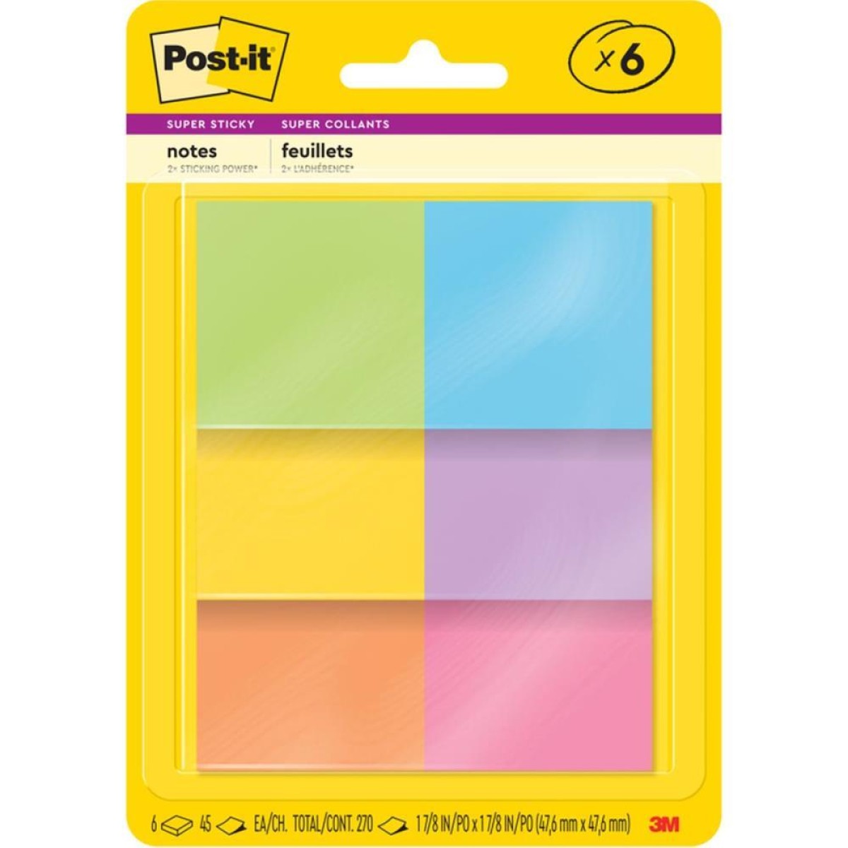 Bloco De Recado Post-it Viajar 76x 76mm 6 Bl. 90 Fls