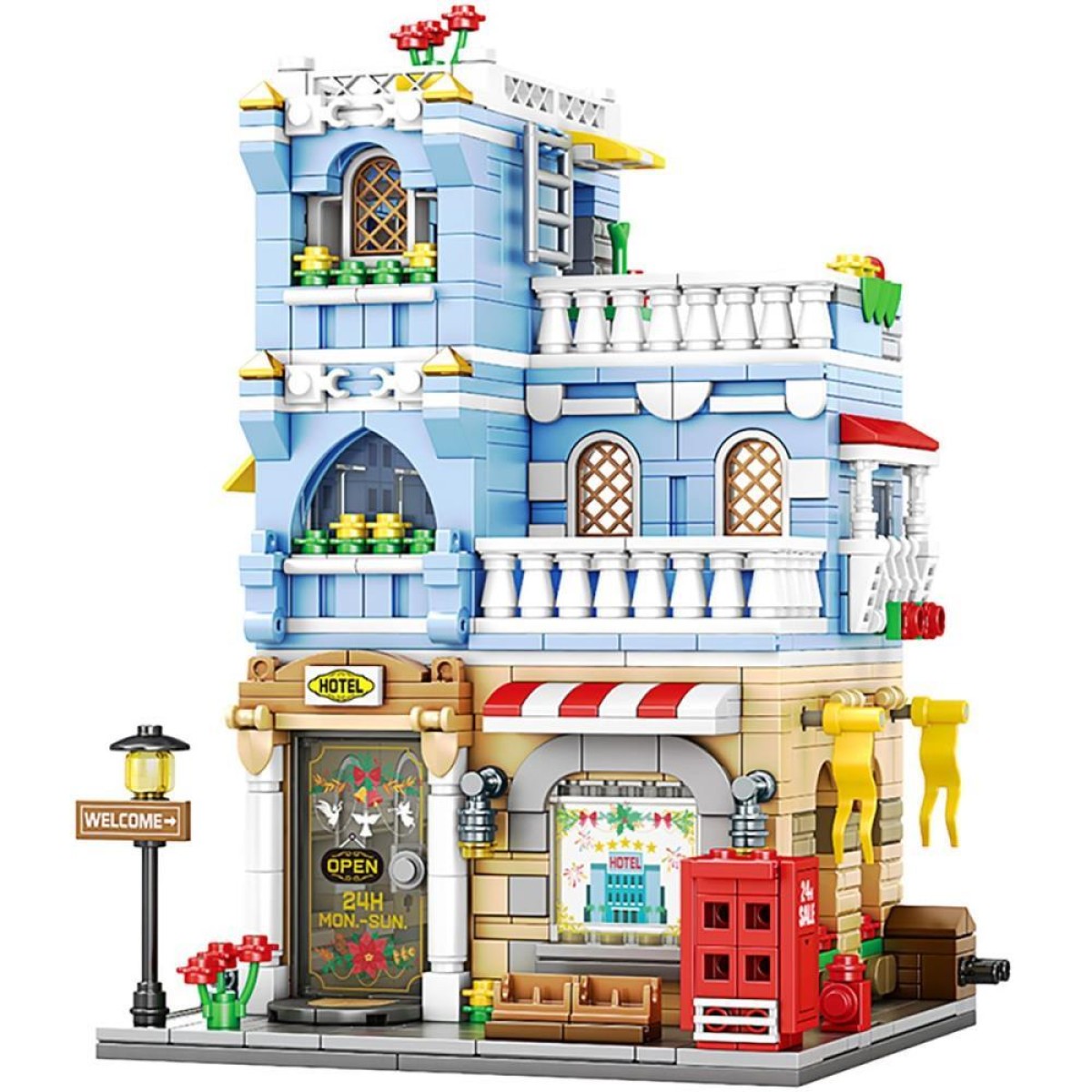 Brinquedo Para Montar Mini Cidade Hotel 713pcs