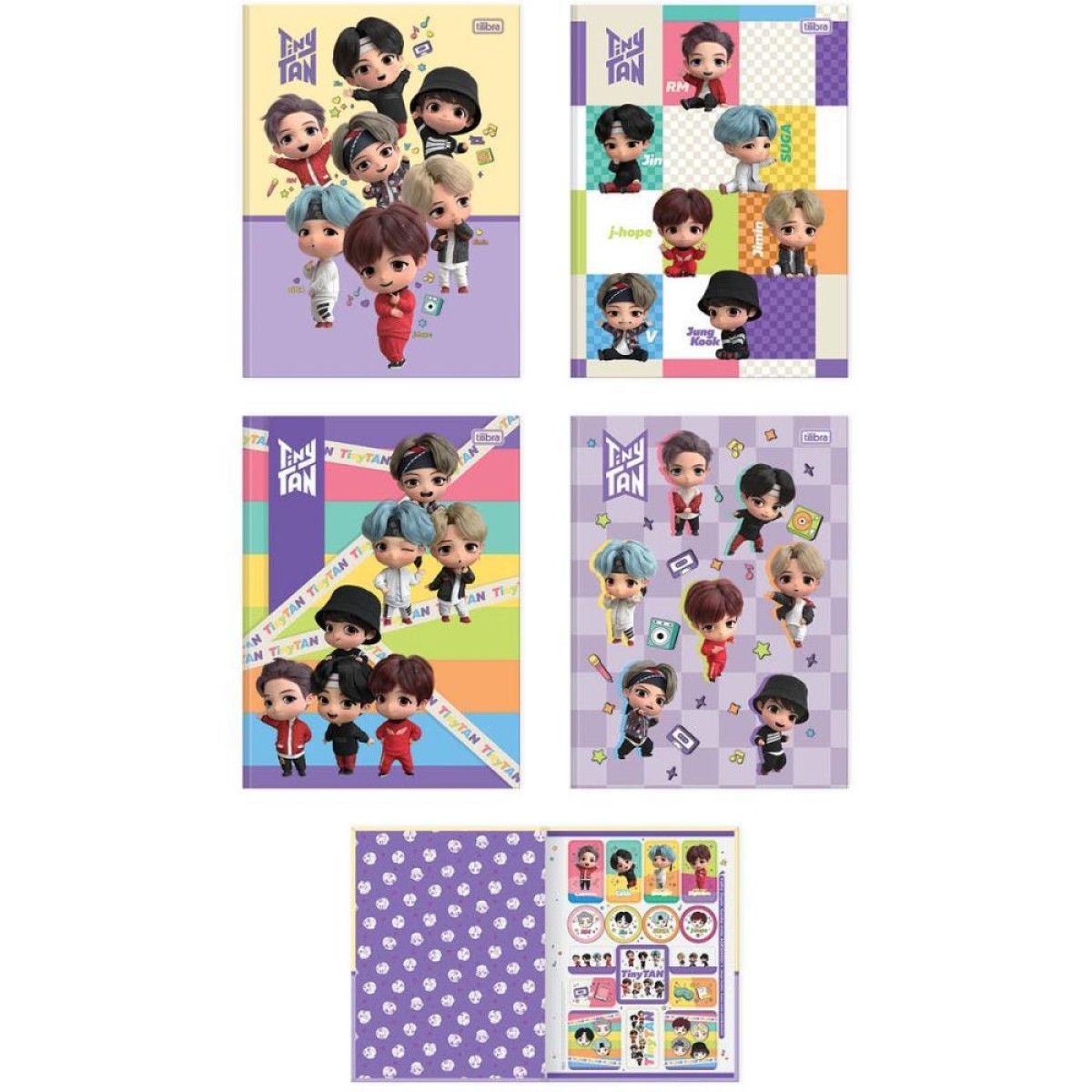 Caderno Brochurao Capa Dura Tinytan 80fls