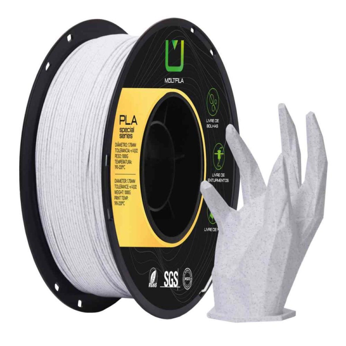 Filamento 3d Pla Marmorizado 1 Kilo