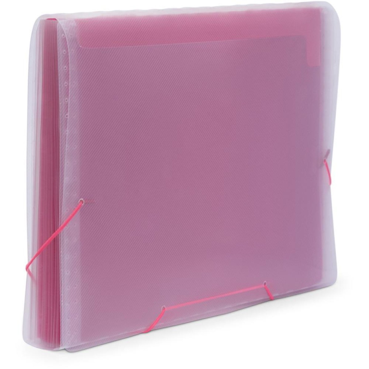 Pasta Sanfonada Plastica A4 12 Divisoes Fusion Pink