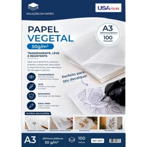 Papel Vegetal Artistico/tatoo 50g.a3 100f.